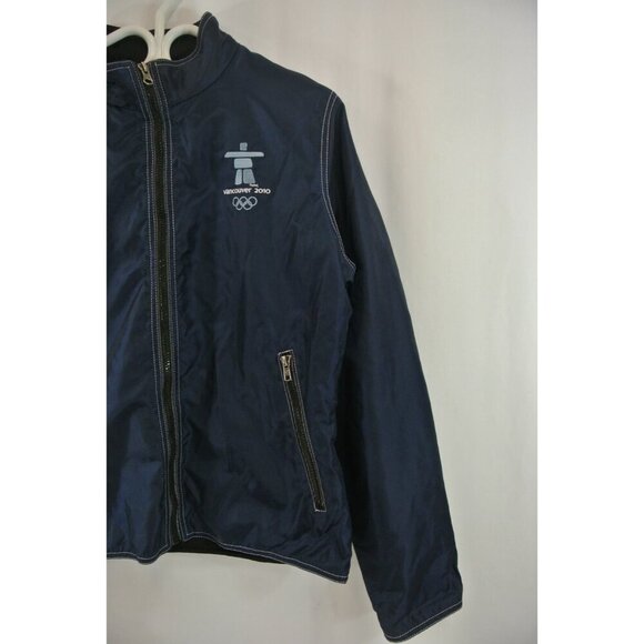 Vancouver 2010 Olympics Jacket HBC Navy Blue Womens Size Medium Windbreaker - Picture 4 of 9